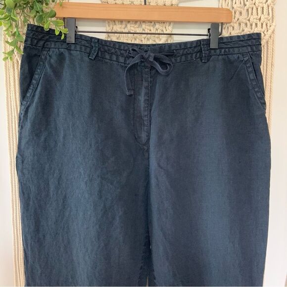 L.L. BEAN Women’s Classic Fit Linen Pants Black Style 294426 - Picture 3 of 15